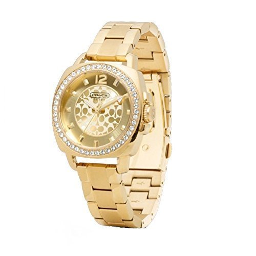 Coach Women&#39;s 14501700 Mini Boyfriend Gold Tone Bracelet Watch