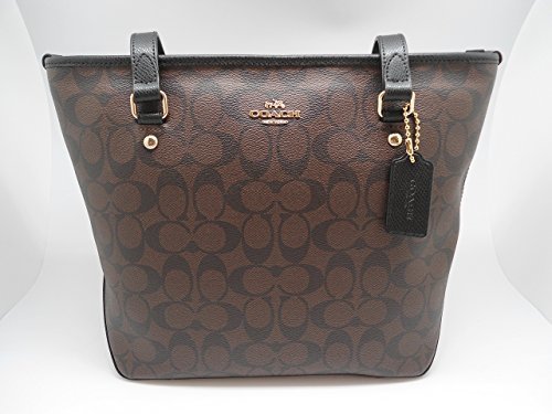 Coach Signature Zip Top Tote
