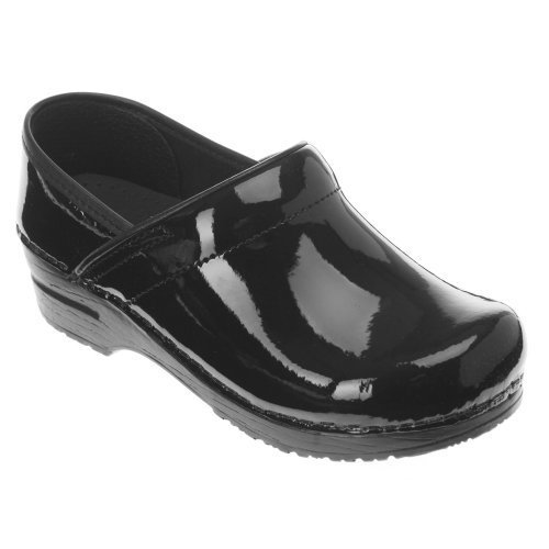 Dansko Women&#39;s Wide Pro Clog,Black Patent,39 EU/9 W US