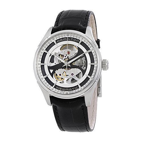Hamilton Jazzmaster Viewmatic Automatic Skeleton Dial Black Leather Mens Watch H42555751