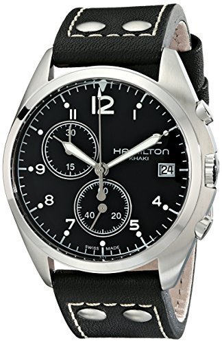 Hamilton Men's H76512733 Khaki Aviation Analog Display Swiss Quartz Black Watch