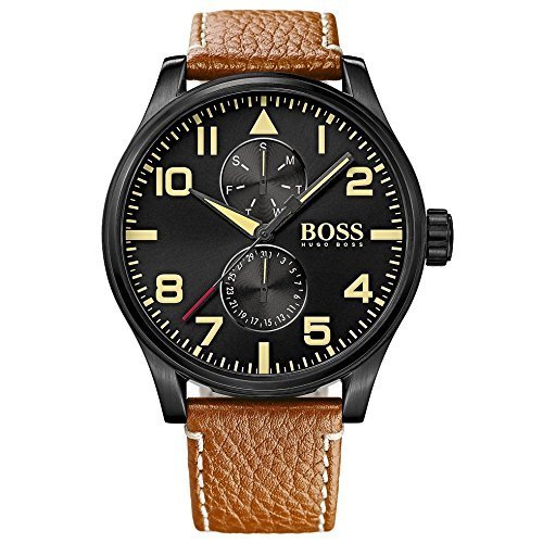 Hugo Boss Aeroliner Maxx Leather Mens Watch 1513082