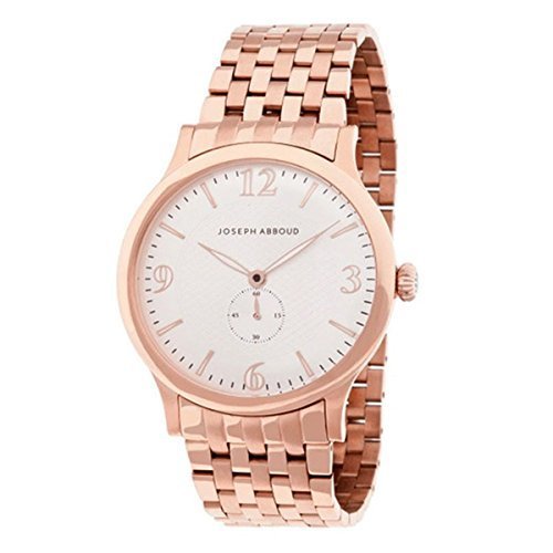 Joseph Abboud Men&#39;s Rose Gold tone Stainless Steel Swiss Quartz Watch Off-White Dial Ref.8023