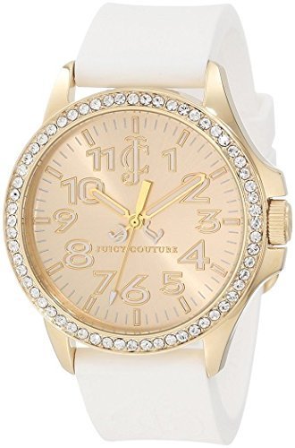 Juicy Couture Women&#39;s 1900966 Jetsetter White Silicone Strap Watch