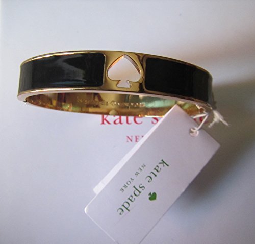 Kate Spade Hole Punch Spade Black Bangle Bracelet