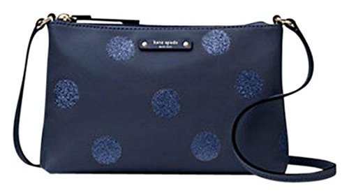 KATE SPADE Ramey Haven Lane French Navy Glitter Dot CrossBody Bag WKRU4122