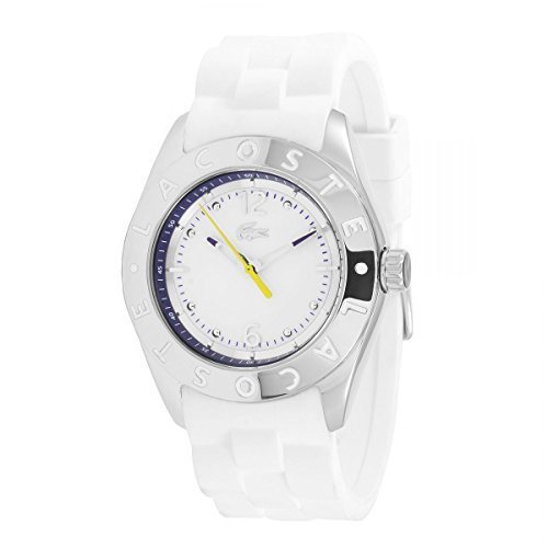 Lacoste Biarritz Three-Hand Silver and White Silicone Women&#39;s watch #2000751