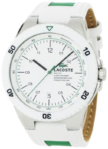 Lacoste Men&#39;s 2010563 Toronto White Resin Bezel and Dial Watch