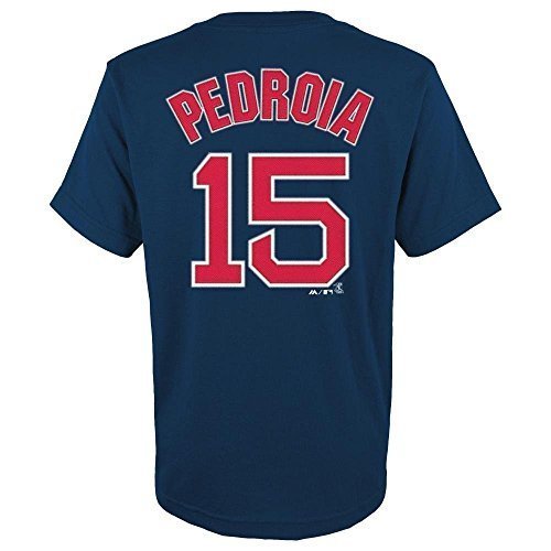 Dustin Pedroia Boston Red Sox Youth Majestic MLB Player Navy T-Shirt