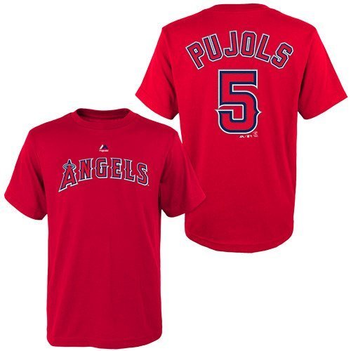 Majestic Athletic Albert Pujols Los Angeles Angels Of Anaheim MLB Youth Player Name &amp; Number T-Shirt