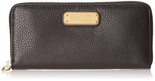 Marc by Marc Jacobs New Q Slim Zip Around Wallet, Black, One Size