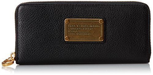 Marc by Marc Jacobs Classic Q Slim Zip Around Checkbook Wallet Black One Size