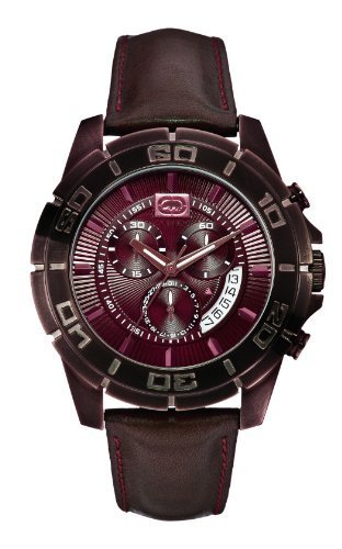 Marc Ecko Men&#39;s E16503G2 Brown Leather Strap Watch