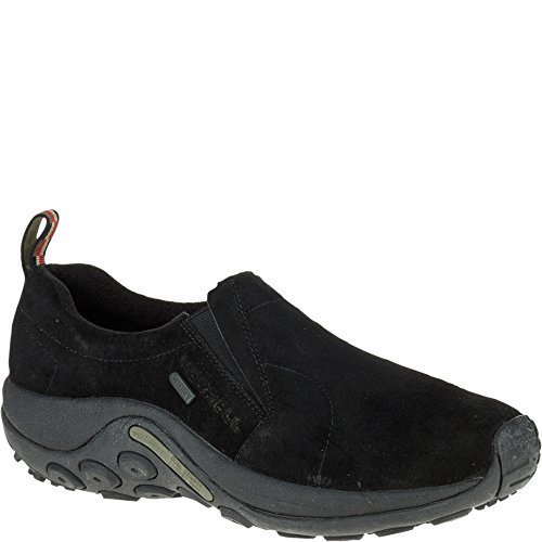 Merrell Men&#39;s Jungle Moc Waterproof Slip-On Shoe,Black