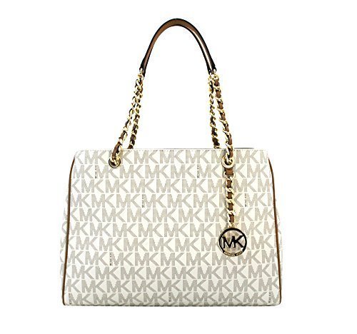 Michael Kors Susannah Large Tote Satchel Leather Handbag Van 9535