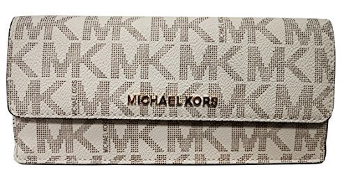 Michael Kors Womens Jet Set Travel Signature PVC Flat Wallet