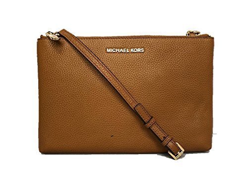 Michael Kors Jet Set Travel Double Zip Gusset Signature Crossbody