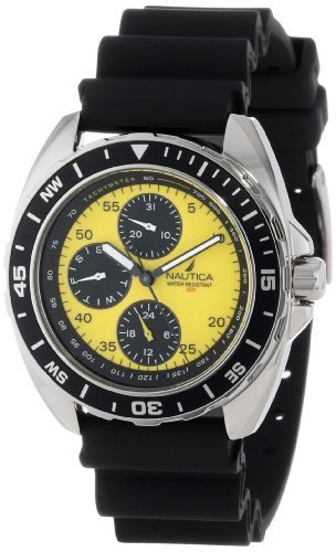 Nautica Men&#39;s N07564 Resin Round Multifunction Watch
