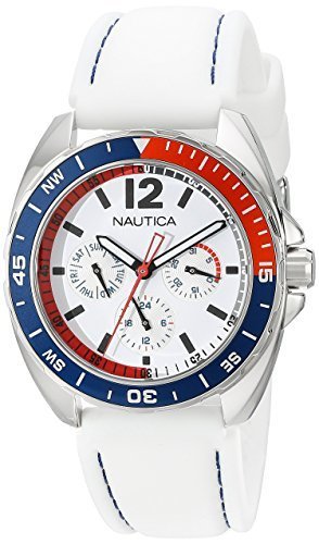 Nautica Unisex N09907G Sport Ring Multifunction White Box Set Watch