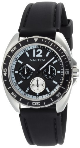 Nautica Men&#39;s N09910G Sport Ring Multifunction Black Box Set Watch