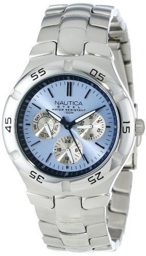 Nautica Men&#39;s N10075 Metal Round Multifunction Watch