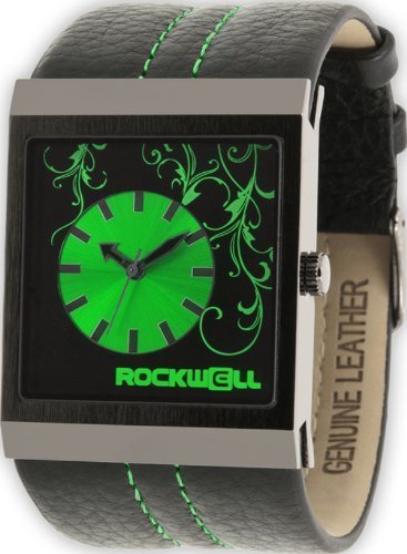 Rockwell Time Unisex MC109 Mercedes Black Leather and Green Watch
