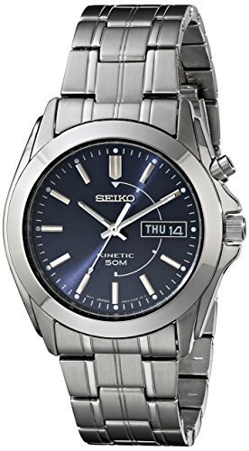 Seiko Men&#39;s SMY111 Stainless Steel Kinetic Watch