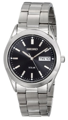 Seiko Men&#39;s SNE039 Stainless Steel Solar Watch