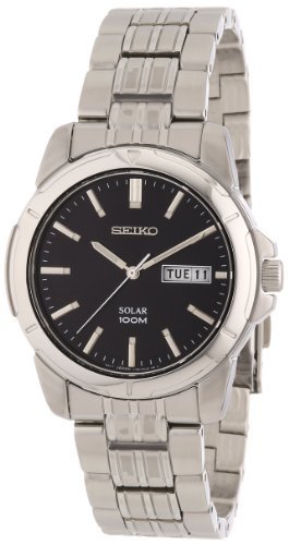 Seiko Men&#39;s SNE093 Stainless Steel Solar Watch