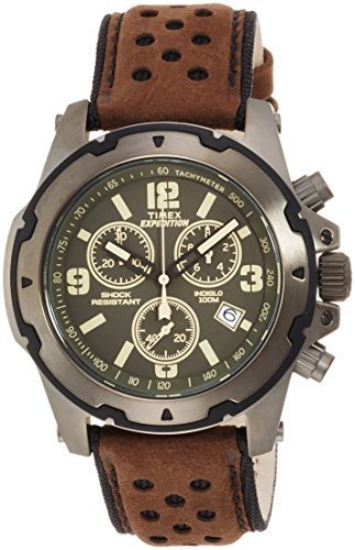 Timex TW4B01600 Mens Expedition Analog Shock Brown Chrono Watch