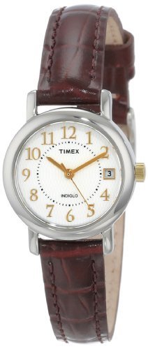 Timex Women&#39;s T2N3369J &quot;Elevated Classics&quot; Brown Leather Strap Watch