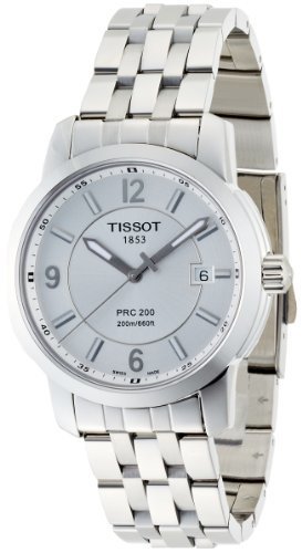 Tissot Men&#39;s T014.410.11.037.00 PRC 200 Silver Dial Stainless-Steel Bracelet Watch