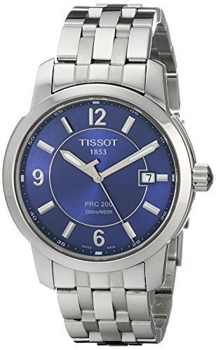 Tissot Men&#39;s T0144101104700 PRC 200 Stainless Steel Blue Dial Watch