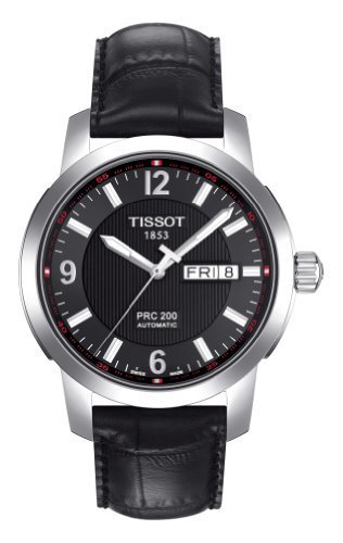 Tissot Men&#39;s T0144301605700 PRC 200 Black Day Date Dial Watch