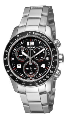 Tissot Men&#39;s T0394171105700 Tissot V8 Black Chronograph Dial Watch