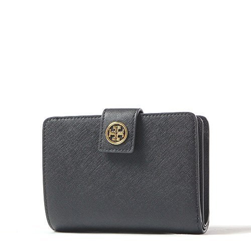 Tory Burch Robinson Saffiano Leather French Fold Wallet Style No. 33646 (Black)