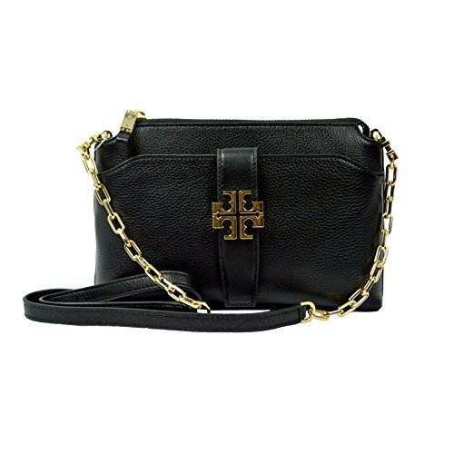 Tory Burch Meyer Crossbody Womens Black Travel Leather Messenger Black