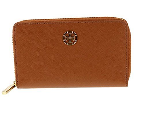Tory Burch Robinson Mini Continental Saffiano Leather Wallet, Style No 34411 (Luggage)