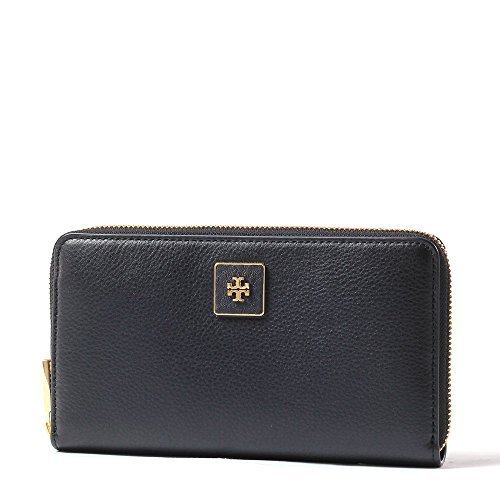Tory Burch Clara Leather Zip Continental Wallet (Bark)