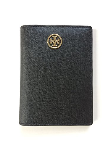 Tory Burch Robinson Passport Holder in Saffiano Leather (Black)