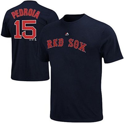Dustin Pedroia Boston Red Sox Youth Majestic MLB Player Navy T-Shirt