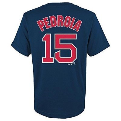 Dustin Pedroia Boston Red Sox Youth Majestic MLB Player Navy T-Shirt