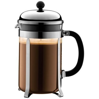 Bodum Chambord French Press Coffee Maker, 12 Espresso Cup, 51oz, Chrome