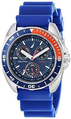 Nautica Men&#39;s N07578G Sport Ring Blue and Red Watch