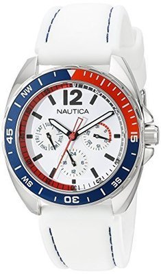 Nautica Unisex N09907G Sport Ring Multifunction White Box Set Watch
