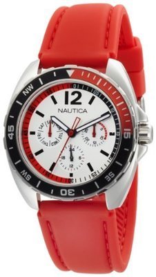 Nautica Men&#39;s N09911G Sport Ring Multifunction Red Box Set Watch