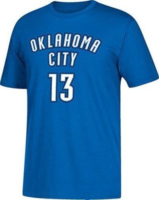 Paul George Oklahoma City Thunder #13 Blue Name and Number Youth T-Shirt (Large 14/16)