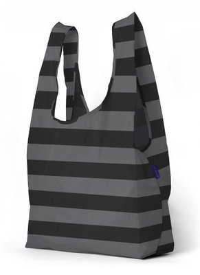 BAGGU Big Reusable Shopping Bag - Grey Stripe