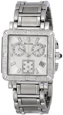 Bulova Women&#39;s 96R000  Diamond Accented Chronograph Watch