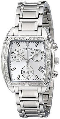 Bulova Women&#39;s 96R163 Stainless Steel Bracelet Watch with Diamond Accents